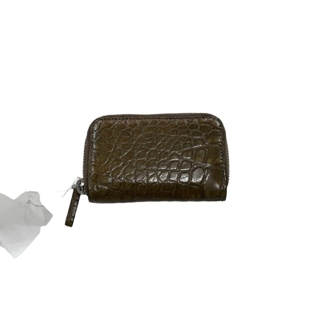 Gucci Leather Compact Zip Card Case Wallet Brown‎ Croc New Retails: $1725 - Picture 7 of 7